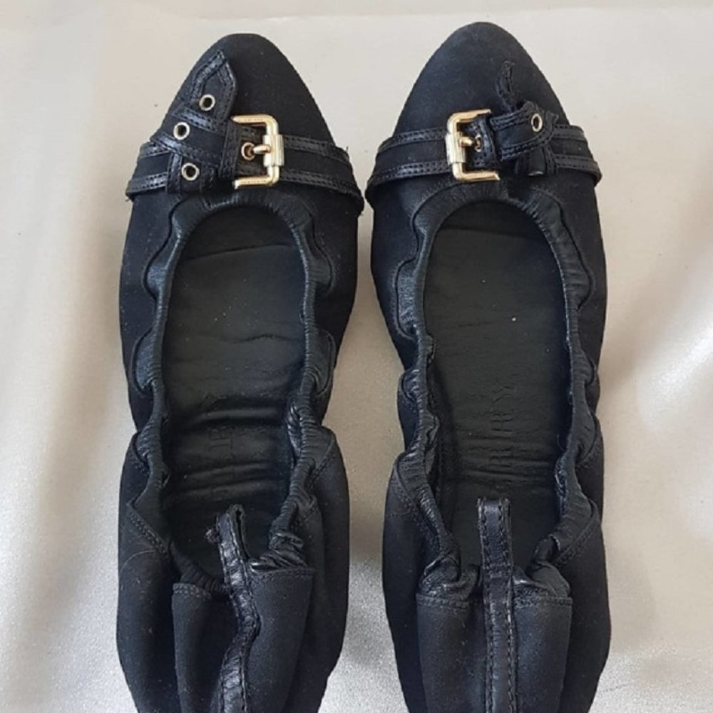 Burberry Black Thompson Ballerina Flats sz37.5